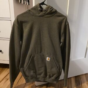 Carhartt Men's Olive Green Pullover Hooded Sweatshirt